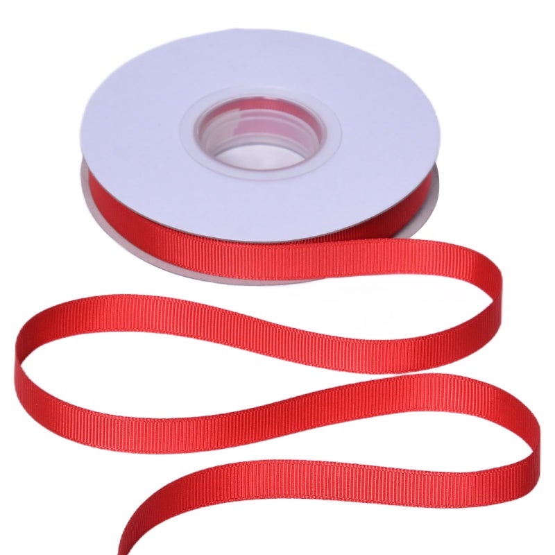Ribest 1 inch Red Grosgrain Ribbon 50 Yards Per Roll for Crafts Bow Maker Wreaths Gift Wrapping Hair Accessories Wedding - Image 2
